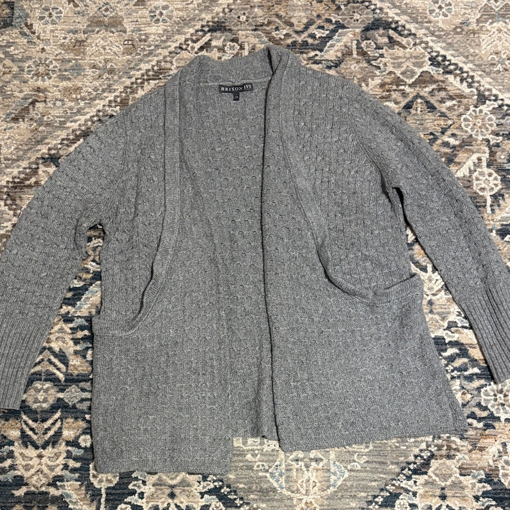 Brixon Ivy Charcoal Cardigan Sweater
